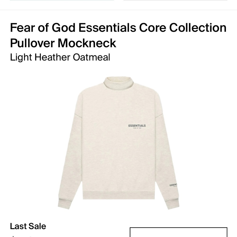 Fear of god essentials- pullover mock-neck